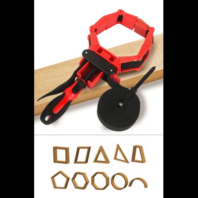 Ременная струбцина с угловыми упорами 4 м.