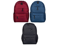 РЮКЗАК МОЛОДЕЖНЫЙ "ДУОМИ" ПОЛИЭСТЕР, 37Х24Х11 СМ, 3 ЦВЕТА