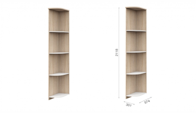 Спальня Аврора модульная, модульная. Дуб сонома