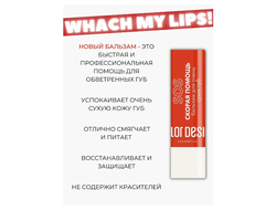Бальзам для губ Скорая помощь для обветренных и сухих губ.