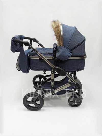Детская коляска 3 в 1 Luxmom 555 Синий
