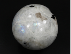 Шар Лунный камень, Турмалин чёрный (шерл), Индия (54 мм, 231 г) №35328