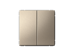 Systeme Electric ArtGallery Шампань Выключатель двухклавишный кнопочный, сх.2, 10А, механизм