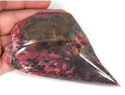 Родонит вишнёво-розовый, полировка частичная, Россия, Урал (112*62*25 мм, 257 г) №36117