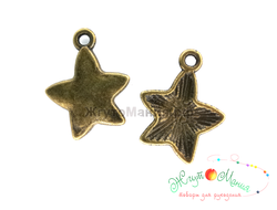 ПОДВЕСКА В ТИБЕТСКОМ СТИЛЕ "ЗВЁЗДОЧКА" - 20*15мм - АНТИЧНАЯ БРОНЗА