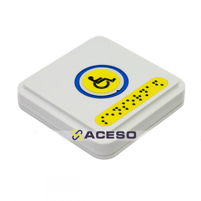 Тактильно-сенсорная кнопка вызова помощи персонала со звуковым вибросигналом БК-86-01 86x86x18мм