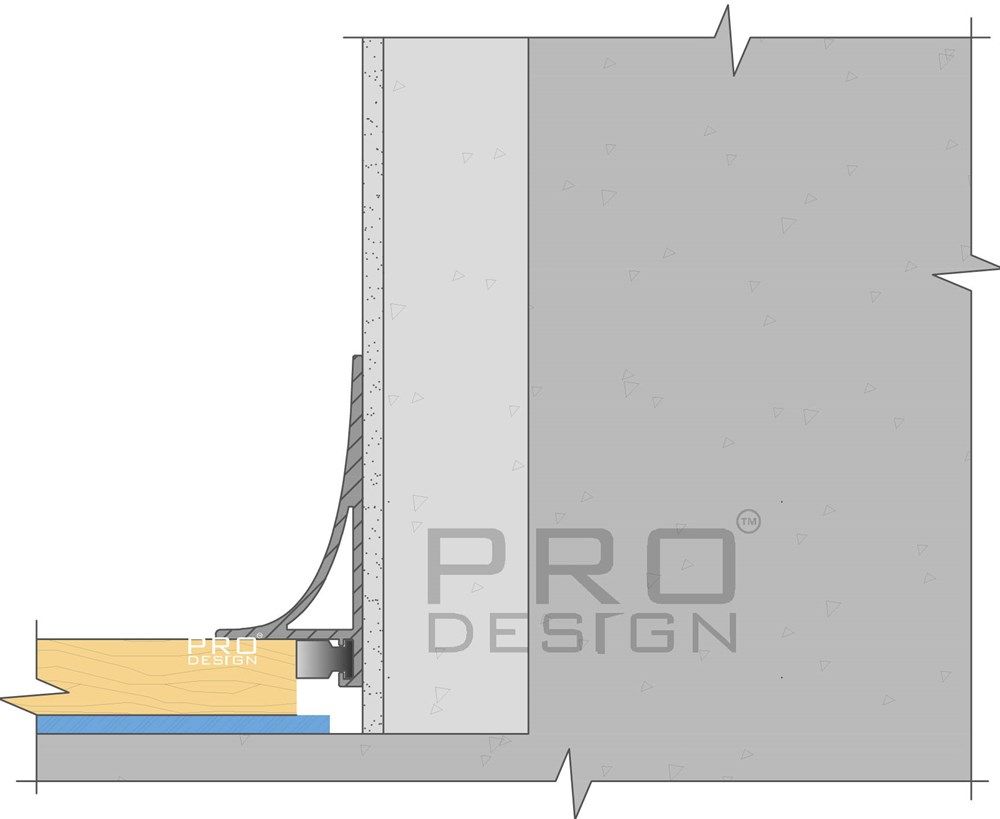Плинтус Pro Design Corner L 584 Анодированный черный