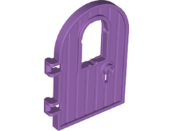 Door 1 x 4 x 6 Round Top with Window and Keyhole, Reinforced Edge, Medium Lavender (64390 / 6056233 / 6138645 / 6329952)