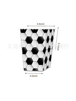 Коробочки для попкорна в тематике футбол, 6шт