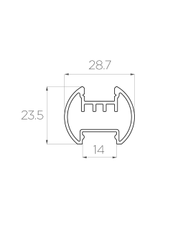 Алюминиевый профиль 4L-2823-R ANOD