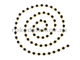 стразовая лента (цепочка со стразами), цвет-золото (стразы-черный), отрез-10 см
