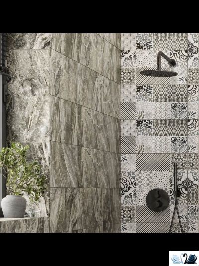 Плитка настенная Belani Valensole Декор 2 синий 25 х 50 см Береза керамика