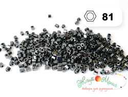 Toho Hexagon 81 Metallic Hematite / Металлизированный Гематит