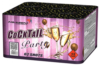 Батарея салютов COCKTAIL PARTY  (0,8"; 1"; 1,2" / 62 залпов)