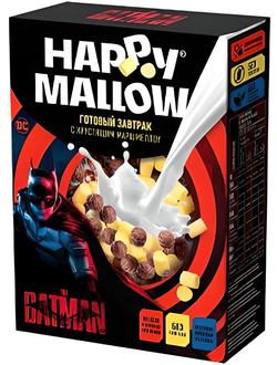 Cухой завтрак с маршмеллоу HAPPY MALLOW BATMAN 240гр (10)
