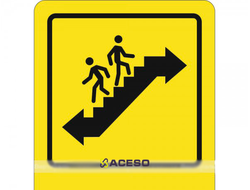 СП-08 Пиктограмма с дублированием информации по системе Брайля. Пути эвакуации, полноцвет, ПВХ