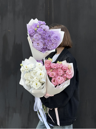 Букет эустомы (цвет на выбор)