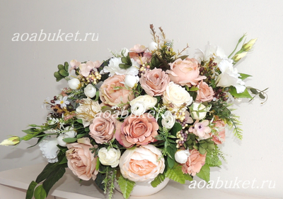 Цветочная композиция из искусственных цветов - Капучино № МС017- купить в Москве
