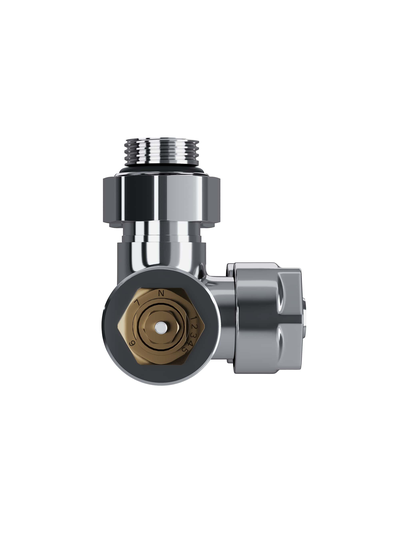 Узел нижнего подключения термостатический угловой Royal Thermo Design Pro 15мм М30х1,5 (Хром)