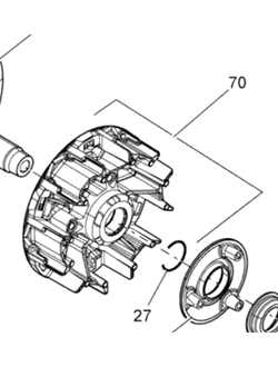 Фланец (щека/шкив) ведущего вариатора оригинал BRP 417223606 для BRP LYNX/Ski-Doo
