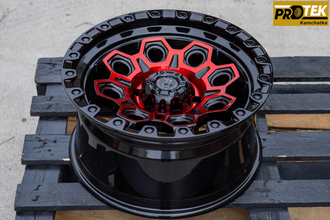 Комплект дисков R18 9,0J ET+0 6*139,7 FBX 178-8 Черный с красным (R690)