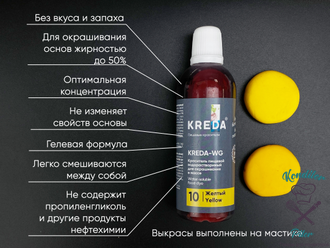 Краситель водорастворимый Kreda-WG 10 желтый 100 г