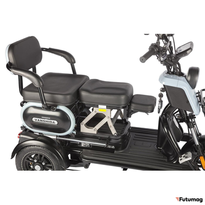 Электротрицикл Wanshida UN MOTO 60V 650Вт черный