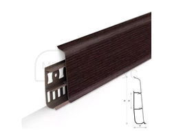 Плинтус ПВХ Идеал Деконика 85 мм. Каштан 351