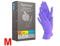 Нитриловые Перчатки "Benovy" (M) purple