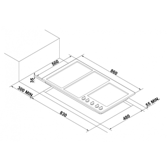 Газовая варочная панель Korting HG 997 CTX