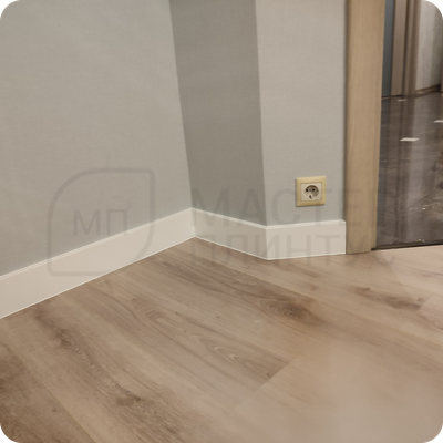 Плинтус ХДФ Dollken Cubu Flex Life 100мм Х 2,5 м 1013/5012 Белый