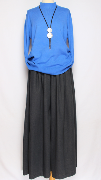 Джемпер "ГЛАДКИЙ С ДЛИННЫМ РУКАВОМ " 7811 бирюзовый, т.голубой, черный, зеленый, серый  р.52-56