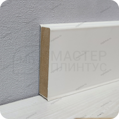 Плинтус ХДФ Dollken Cubu Flex Life XL 80мм Х 2,5 м 1013/5012 Белый