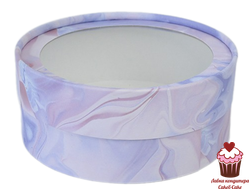 Коробка КРУГЛАЯ шляпная Аметист, диаметр 15см h6см