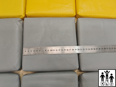 Модульный мягкий пол DNN 20х20х2 см тент серый