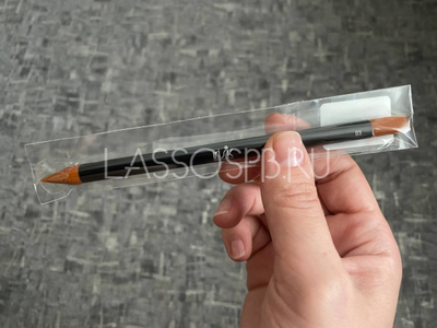 Кисть силиконовая двусторонная Конус и Прямой