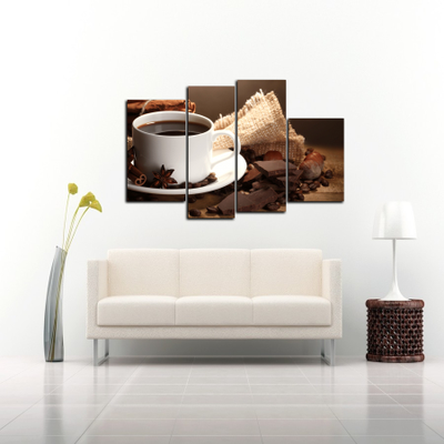 Модульная картина "Кофе с шоколадом"
