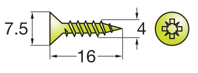 Шуруп Titus 4х16 мм