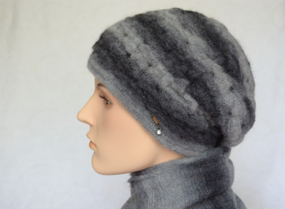 Женский берет и шарф Италия Визио зима 2022 фото