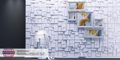 Гипсовая панель SPACE + LED артикул D-0006