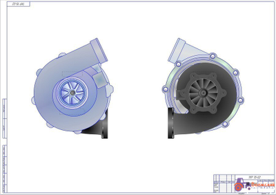 Турбокомпрессор для ЯМЗ-240 НМ2 - ТКР 10ТТ-02 (левый)
