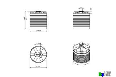 Емкость Экопром ЭВЛ 1000 л синяя