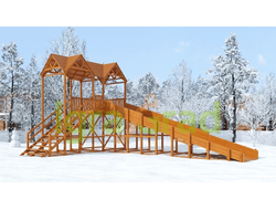 Зимняя горка "IgraGrad Snow Fox Макси", скат 10 м