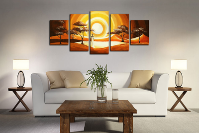 Модульная картина "Солнце и черная невеста"