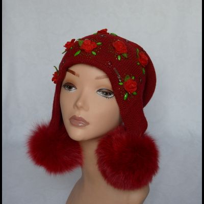 Шапка ушанка Vizio 5339 красная