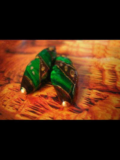 "Шивали, весенняя принцесса", серьги-капли из фарфора