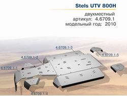 Защита UTV Rival 444.6709.1 для STELS 800 Hsun 2010- (Алюминий) (1150*680*250)