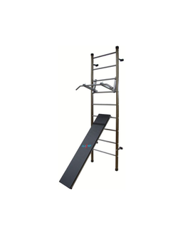 Шведская стенка ЭКО со съемными турником ЭКО и доской для пресса ДП