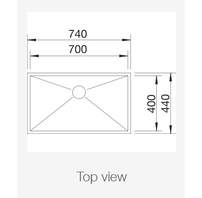 Мойка Blanco ZEROX 700-U Dark Steel