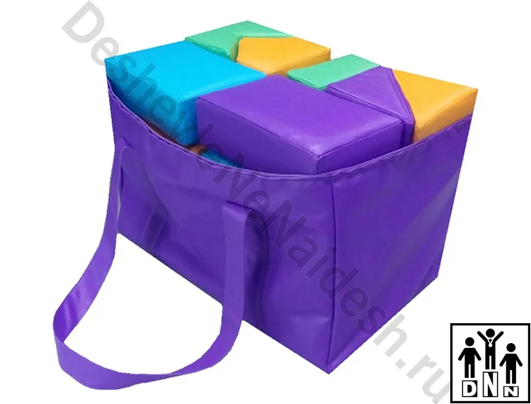 Сумка для Конструктора из мягких модулей Строитель 20 предметов